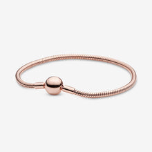 Charms 925 Sterling Solid Silver Bracelet Heart T-Bar Cuff Chain Sparkling Blue Disc Clasp Snake Chain Bracelet Women Jewelry