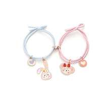 2pcs/ pair of Cute Cartoon Couple Bracelet Magnet Ball Hand Men and Women Gift Friendship Charms Elastic Rope Jewelry