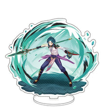 Anime Figure Genshin Impact Zhongli Diluc Venti Klee Keqing Qiqi Acrylic Stand Model Plate Desk Decor Standing Sign Fans Gifts