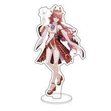 Anime Figure Genshin Impact Xiao Venti Hutao Zhongli Acrylic Stand Model Plate Desk Decor Standing Sign Keychain for Fans Gifts