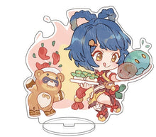 Anime Figure Genshin Impact Xiao Venti Hutao Zhongli Acrylic Stand Model Plate Desk Decor Standing Sign Keychain for Fans Gifts