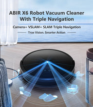 ABIR X6 Robot Vacuum Cleaner, Visual Navigation,APP Virtual Barrier,6000PA Suction,Smart Home Mop,Floor Carpet Washing Appliance