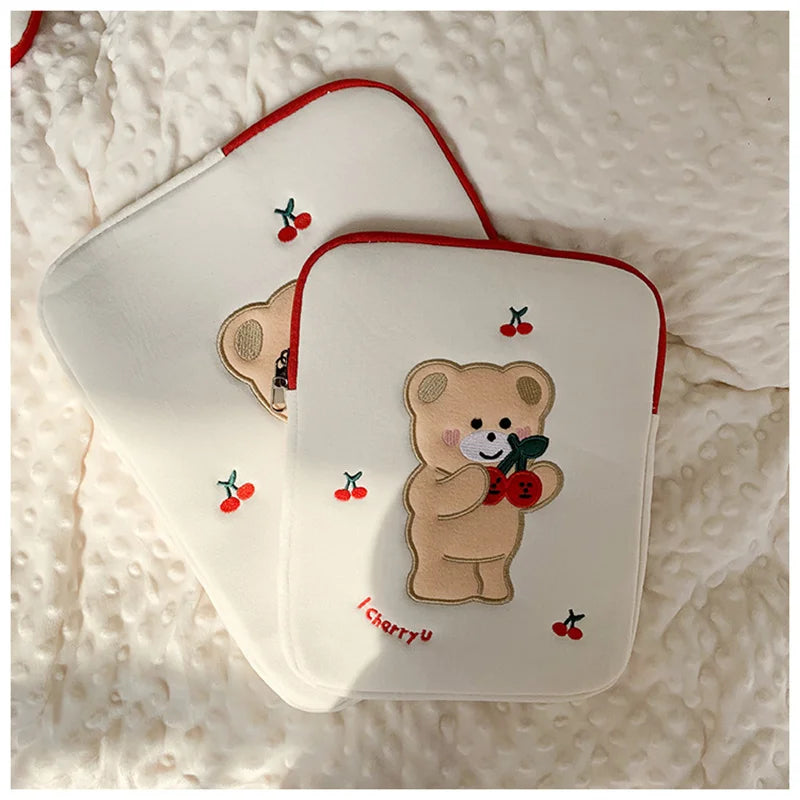 Women Cute Laptop Sleeve Case Table Protective Pouch Bag 11 12 13.6 14 15.6 Inch Cartoon Laptop Zipper Bags for Ipad Macbook HP