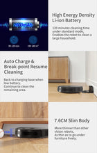 ABIR X6 Robot Vacuum Cleaner, Visual Navigation,APP Virtual Barrier,6000PA Suction,Smart Home Mop,Floor Carpet Washing Appliance