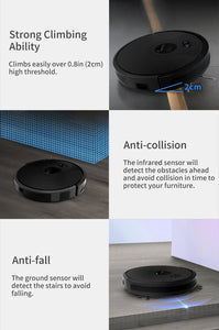 ABIR X6 Robot Vacuum Cleaner, Visual Navigation,APP Virtual Barrier,6000PA Suction,Smart Home Mop,Floor Carpet Washing Appliance