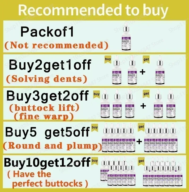 Women Hip Lift Up Buttock Enhancement Essential Serum Enlargement Cream Ass Liftting Up Hip Tightening Massage Essence Serum