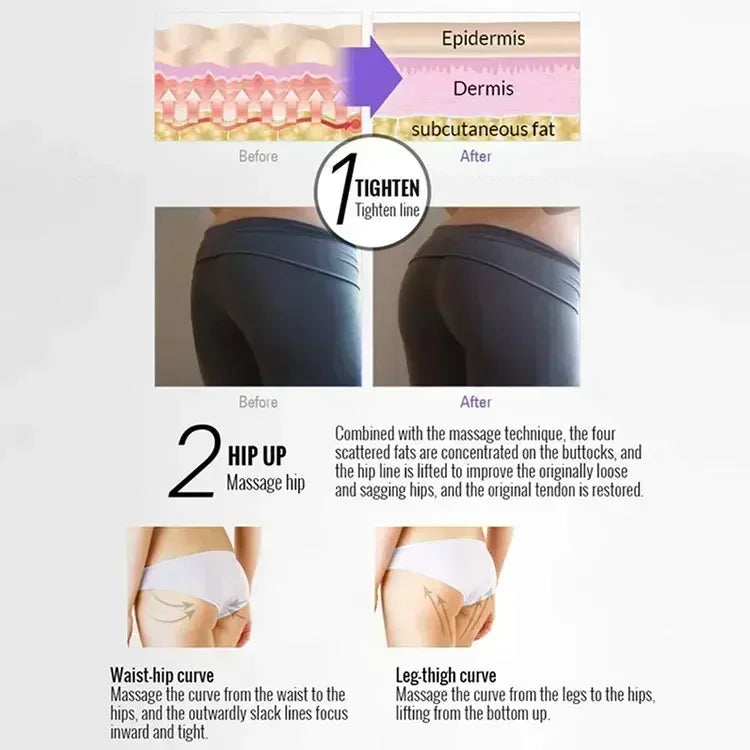 Women Hip Lift Up Buttock Enhancement Essential Serum Enlargement Cream Ass Liftting Up Hip Tightening Massage Essence Serum