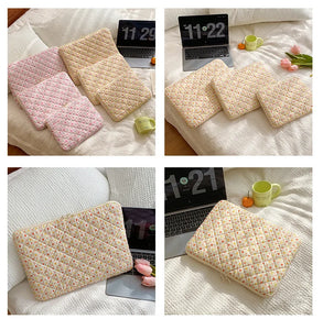 Cute Flower Laptop Sleeve 11 13 14 15.3 15 Inch Portable Table Cover Bags for Macbook Ipad Pro 11 12.9 Air HP ASUS Computer Case