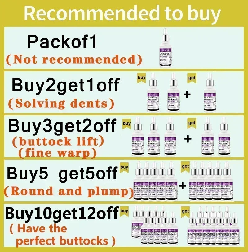 Women Hip Lift Up Buttock Enhancement Essential Serum Enlargement Cream Ass Liftting Up Hip Tightening Massage Essence Serum