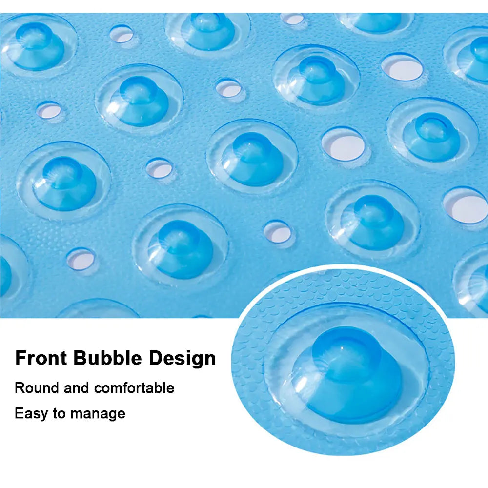 Silicone world PVC Anti-skid Bath Mats Soft Shower Bathroom Massage Mat Suction Cup Non-slip Bathtub Carpet 40x100cm Floor Mat