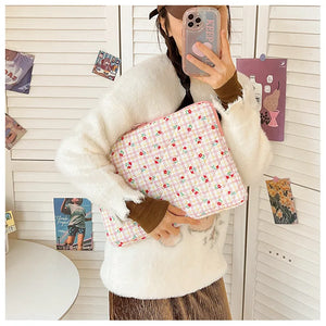 Cute Flower Laptop Sleeve 11 13 14 15.3 15 Inch Portable Table Cover Bags for Macbook Ipad Pro 11 12.9 Air HP ASUS Computer Case