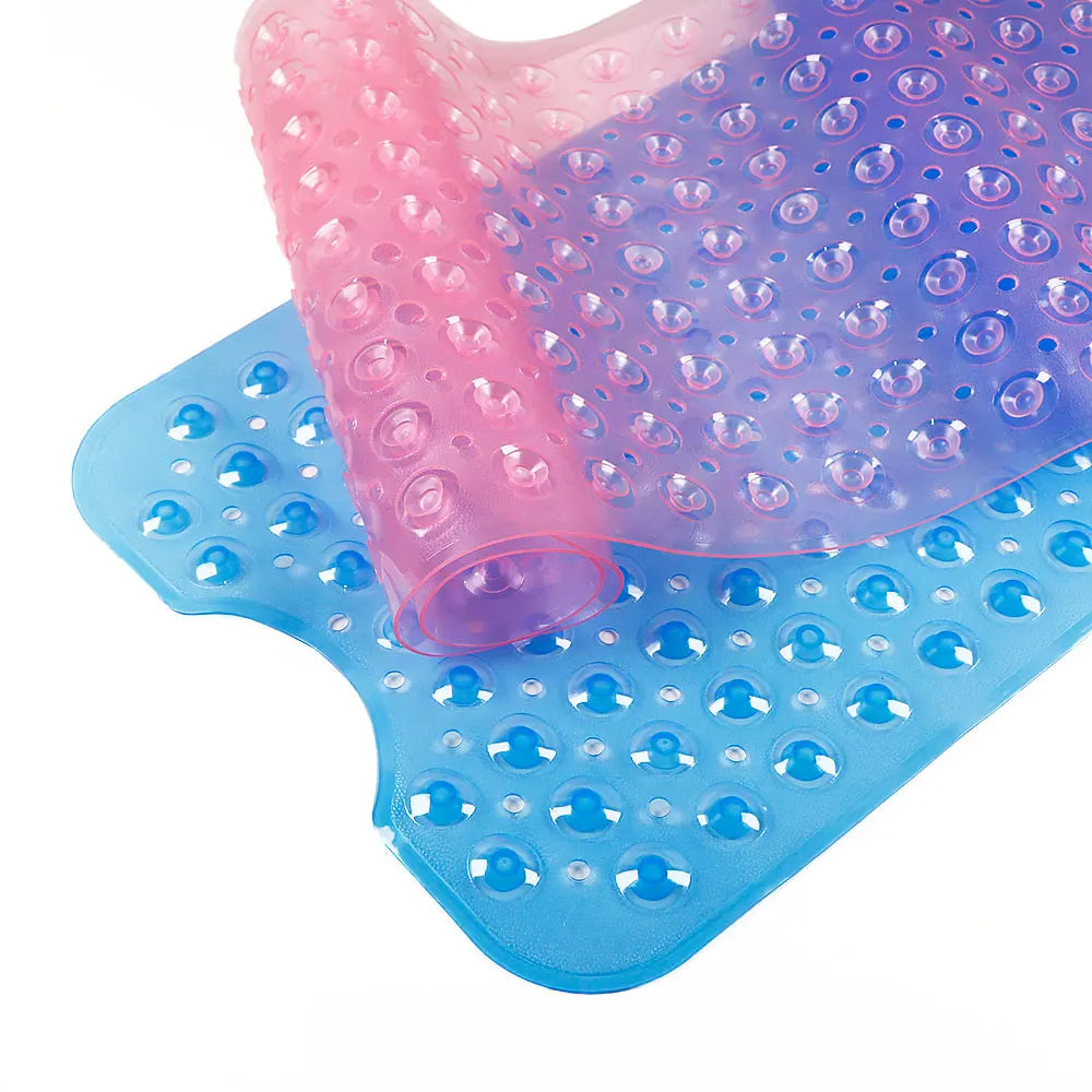 Silicone world PVC Anti-skid Bath Mats Soft Shower Bathroom Massage Mat Suction Cup Non-slip Bathtub Carpet 40x100cm Floor Mat