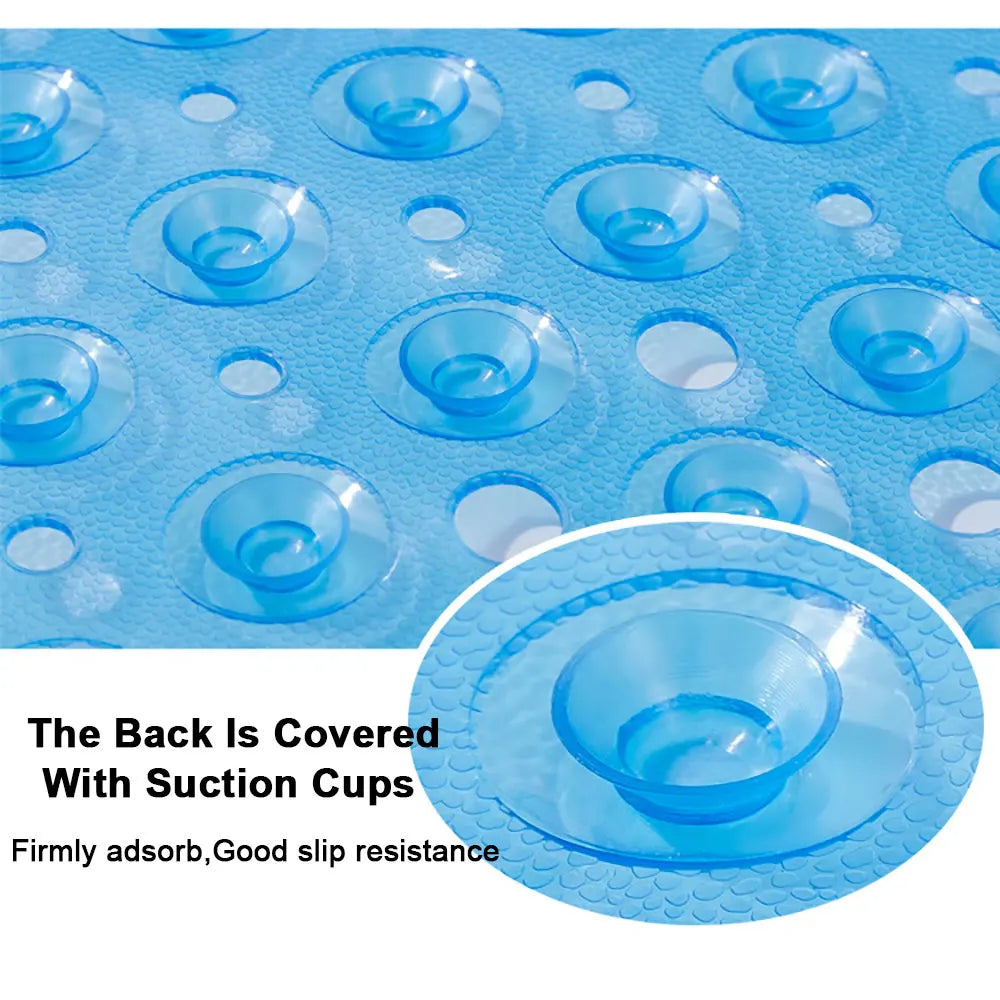 Silicone world PVC Anti-skid Bath Mats Soft Shower Bathroom Massage Mat Suction Cup Non-slip Bathtub Carpet 40x100cm Floor Mat