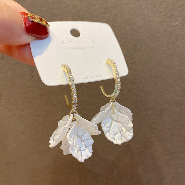 Long Dangle Earrings for Women 2022 Fashion Full Crystal Simulated Pearl Tassel Drop Earring Vintage Gold Color Brincos Jewelry