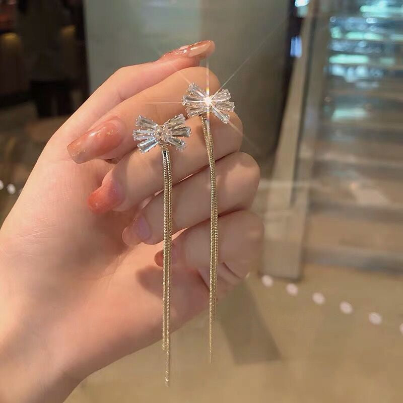Long Dangle Earrings for Women 2022 Fashion Full Crystal Simulated Pearl Tassel Drop Earring Vintage Gold Color Brincos Jewelry