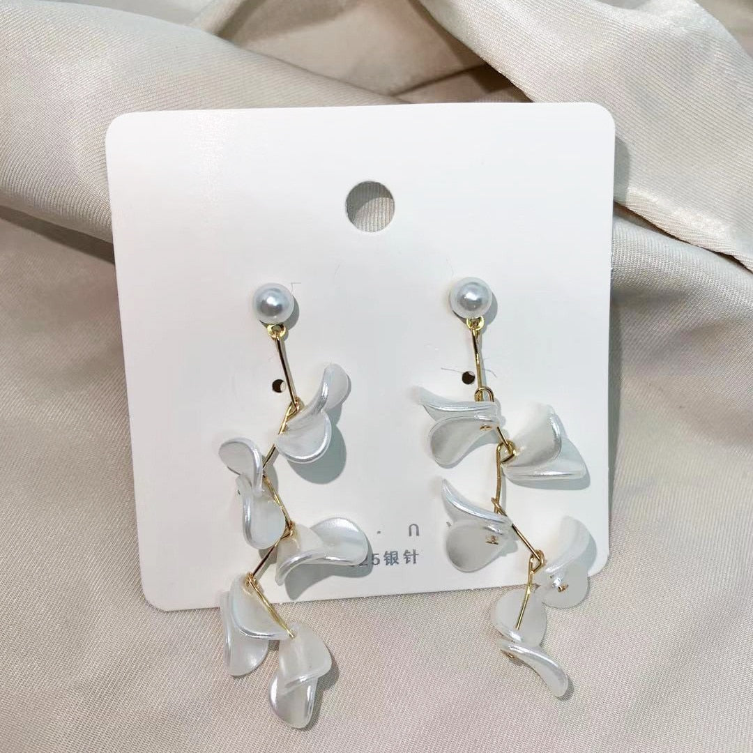 Long Dangle Earrings for Women 2022 Fashion Full Crystal Simulated Pearl Tassel Drop Earring Vintage Gold Color Brincos Jewelry