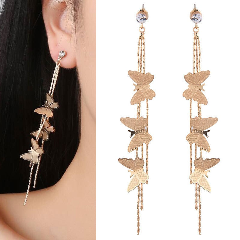 Long Dangle Earrings for Women 2022 Fashion Full Crystal Simulated Pearl Tassel Drop Earring Vintage Gold Color Brincos Jewelry