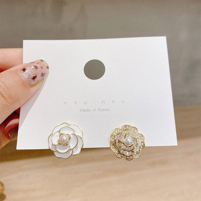 Long Dangle Earrings for Women 2022 Fashion Full Crystal Simulated Pearl Tassel Drop Earring Vintage Gold Color Brincos Jewelry