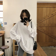 2020 spring Solid Simple oversized tshirt harajuku long T Shirt Women kawaii T-shirts Women 90s White yellow long Sleeve Tops