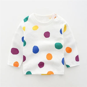 2020 New Baby Children's Clothing Cotton Long-sleeved T-shirt Korean Version Cute Tops Tee Underwear Soft Casual Bottoming Shirt