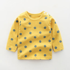 2020 New Baby Children's Clothing Cotton Long-sleeved T-shirt Korean Version Cute Tops Tee Underwear Soft Casual Bottoming Shirt