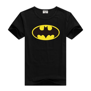 DMDM PIG Batman Superman Short Sleeve T-Shirts For Boys Girl Tops Kids Clothing TShirt Size 2 3 4 5 6 7 8 Years Baby Clothes Tee