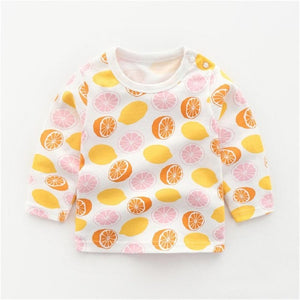 2020 New Baby Children's Clothing Cotton Long-sleeved T-shirt Korean Version Cute Tops Tee Underwear Soft Casual Bottoming Shirt