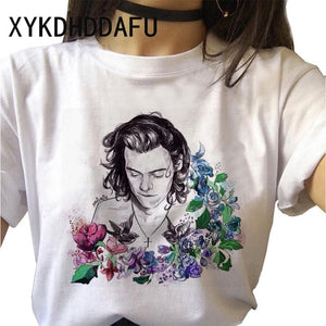 Harry Styles T Shirt Women Harajuku Tee Aesthetic Streetwear Clothes Ulzzang Tshirt Vintage Hip Hop Fashion T-shirt Female 2020