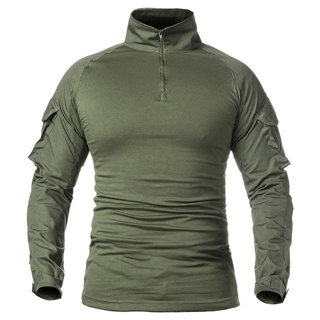 ReFire Gear Men Army Tactical T shirt SWAT Soldiers Military Combat T-Shirt Long Sleeve Camouflage Shirts Paintball T Shirts 5XL