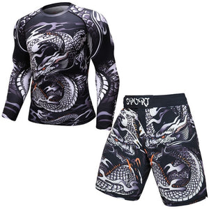 Brand New  BJJ MMA Work Out Compression Rashguard T Shirt Men VS PK Exercise 3D Fitness Tights Bodybuild Cross fit Rash Guard