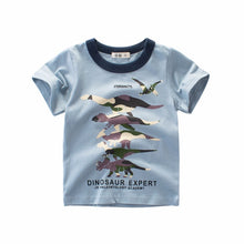 Boys & Girls Cartoon T-shirts Kids Dinosaur Print T Shirt For Boys Children Summer Short Sleeve T-shirt Cotton Tops Clothing