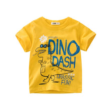 Boys & Girls Cartoon T-shirts Kids Dinosaur Print T Shirt For Boys Children Summer Short Sleeve T-shirt Cotton Tops Clothing