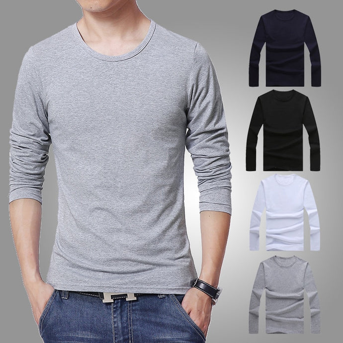 2020 MRMT men's T shirt 3 Basic colors Long Sleeve Slim T-shirt young men Pure color tee shirt 3XL size O neck Free Shipping