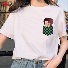 Japanese Anime Demon Slayer T Shirt Women  Ulzzang  Harajuku Shirt 90s Cartoon Graphic Kimetsu No Yaiba  Kawaii T-shirt Female