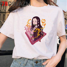 Japanese Anime Demon Slayer T Shirt Women  Ulzzang  Harajuku Shirt 90s Cartoon Graphic Kimetsu No Yaiba  Kawaii T-shirt Female