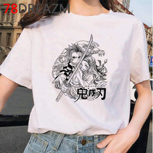 Japanese Anime Demon Slayer T Shirt Women  Ulzzang  Harajuku Shirt 90s Cartoon Graphic Kimetsu No Yaiba  Kawaii T-shirt Female