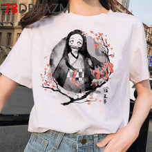 Japanese Anime Demon Slayer T Shirt Women  Ulzzang  Harajuku Shirt 90s Cartoon Graphic Kimetsu No Yaiba  Kawaii T-shirt Female