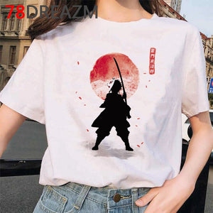 Japanese Anime Demon Slayer T Shirt Women  Ulzzang  Harajuku Shirt 90s Cartoon Graphic Kimetsu No Yaiba  Kawaii T-shirt Female