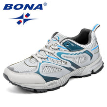 BONA New Arrival Classics Style Men Running Shoes Cow Split Mesh Men Sport Shoes Lace Up Outdoor Jogging Shoes Free Shipping