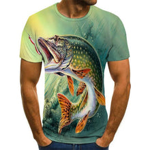 New summer 3D printed fish pattern men and women casual T-shirt Fashion trend youth cool men's t-shirt Hip hop short sleeve