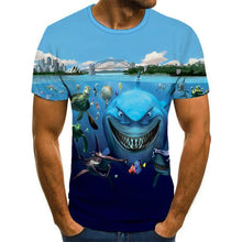 New summer 3D printed fish pattern men and women casual T-shirt Fashion trend youth cool men's t-shirt Hip hop short sleeve