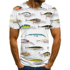 New summer 3D printed fish pattern men and women casual T-shirt Fashion trend youth cool men's t-shirt Hip hop short sleeve