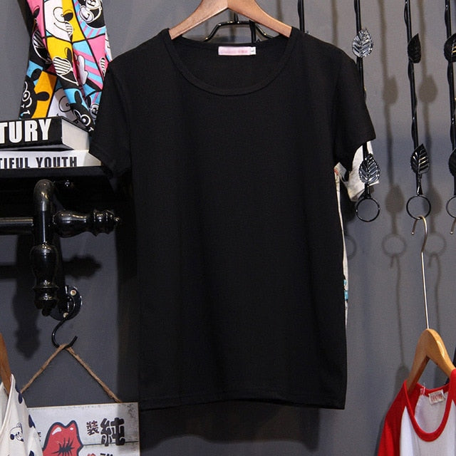 Short sleeve T-shirt women Summer clothes New 2020 fashion Hot drilling printing loose cotton Bottoming shirt Pullovers female