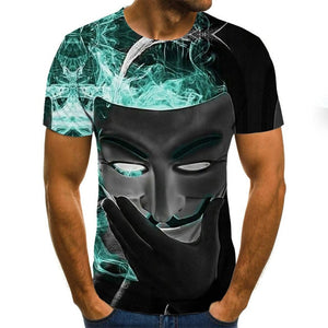 3D Printed T Shirt Men Joker Face Casual O-neck Male Tshirt Clown Short Sleeve Funny T Shirts 2020 Summer Tee Shirt Homme