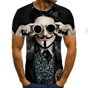 3D Printed T Shirt Men Joker Face Casual O-neck Male Tshirt Clown Short Sleeve Funny T Shirts 2020 Summer Tee Shirt Homme