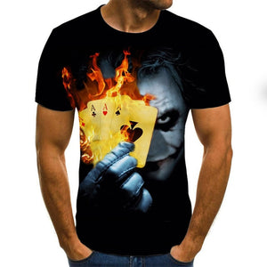 3D Printed T Shirt Men Joker Face Casual O-neck Male Tshirt Clown Short Sleeve Funny T Shirts 2020 Summer Tee Shirt Homme