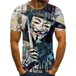 3D Printed T Shirt Men Joker Face Casual O-neck Male Tshirt Clown Short Sleeve Funny T Shirts 2020 Summer Tee Shirt Homme