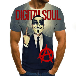 3D Printed T Shirt Men Joker Face Casual O-neck Male Tshirt Clown Short Sleeve Funny T Shirts 2020 Summer Tee Shirt Homme