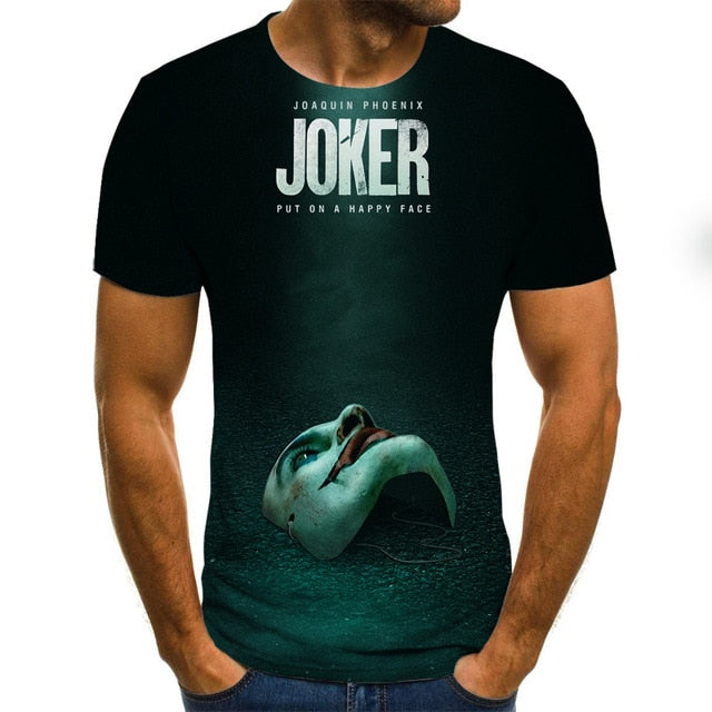 3D Printed T Shirt Men Joker Face Casual O-neck Male Tshirt Clown Short Sleeve Funny T Shirts 2020 Summer Tee Shirt Homme