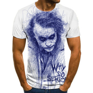 3D Printed T Shirt Men Joker Face Casual O-neck Male Tshirt Clown Short Sleeve Funny T Shirts 2020 Summer Tee Shirt Homme